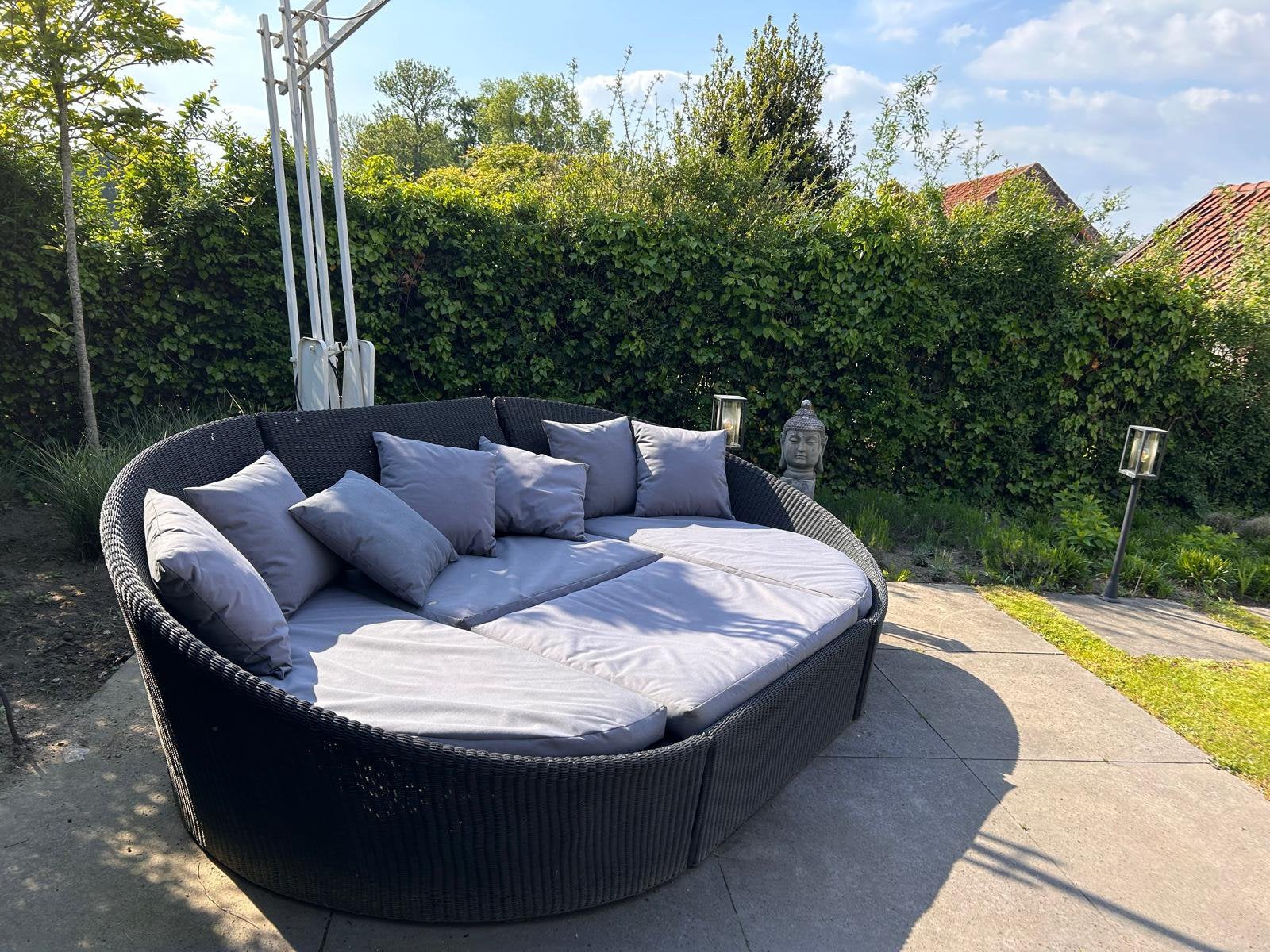 Grote lounge set 3m bij 2m, Ophalen, Overige materialen, Gebruikt, 6 zitplaatsen