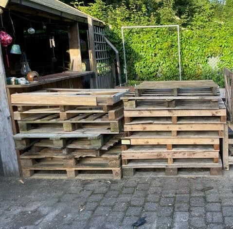 Gebruikte pallets, Ophalen, Gebruikt, 50 mm of meer, Pallet