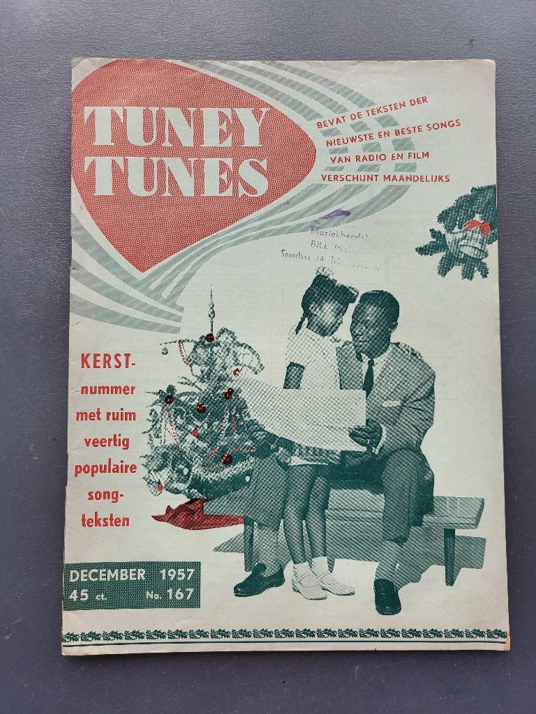TUNEY TUNES Kerstnummer 1957 - Nat King Cole, Fats Domino, Verzamelen, Ophalen of Verzenden, Gebruikt, Boek, Tijdschrift of Artikel