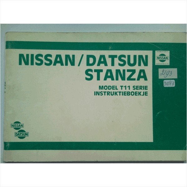Nissan Stanza Model T11 Instructieboekje 1983 #1 Nederlands, Ophalen of Verzenden