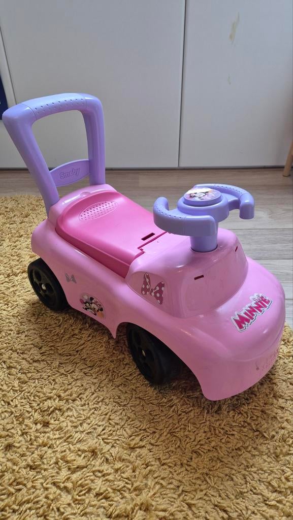 Smoby Minnie Mouse Loopauto Roze, Ophalen, Gebruikt