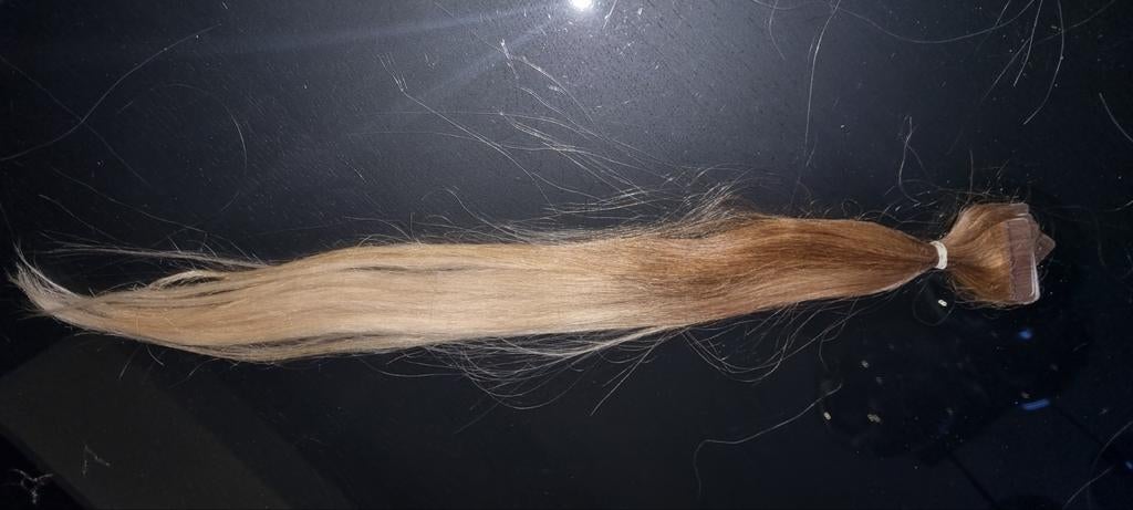 Haar extensions tape in - Ombre blond/bruin, Ophalen of Verzenden, Gebruikt, Pruik of Haarverlenging
