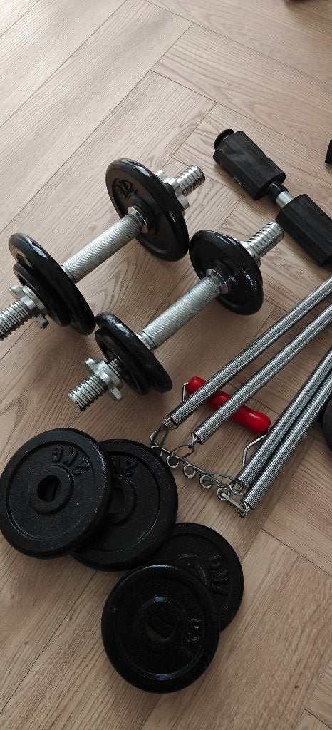 Fitnes gewichten, Ophalen, Zo goed als nieuw, Benen, Halterset