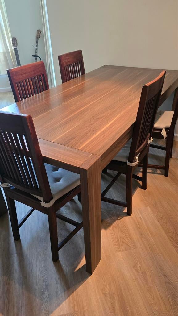 Gratis eetkamertafel, Huis en Inrichting, Tafels | Eettafels, Ophalen, Gebruikt, 50 tot 100 cm, 150 tot 200 cm