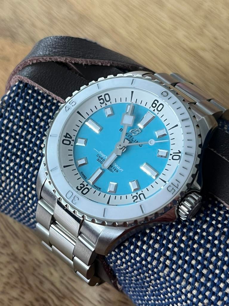 Breitling Superocean Automatic 36mm garantie tm 2028, Sieraden, Tassen en Uiterlijk, Horloges | Dames, Overige merken, Staal, Staal