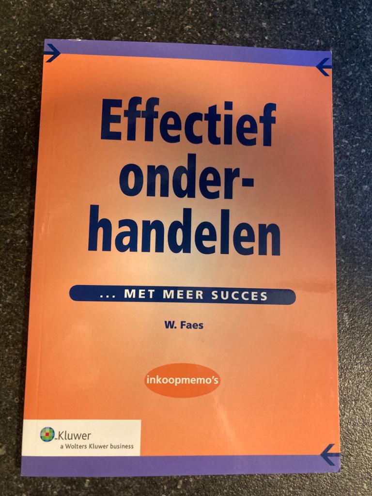 Effectief Onderhandelen - W. Faes, Ophalen of Verzenden, Nieuw