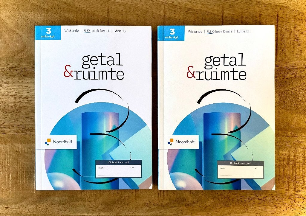 Getal & Ruimte 3 VMBO-KGT Deel 1 & Deel 2 Wiskunde Editie 13, Boeken, VMBO, Ophalen of Verzenden, Zo goed als nieuw, Wiskunde B