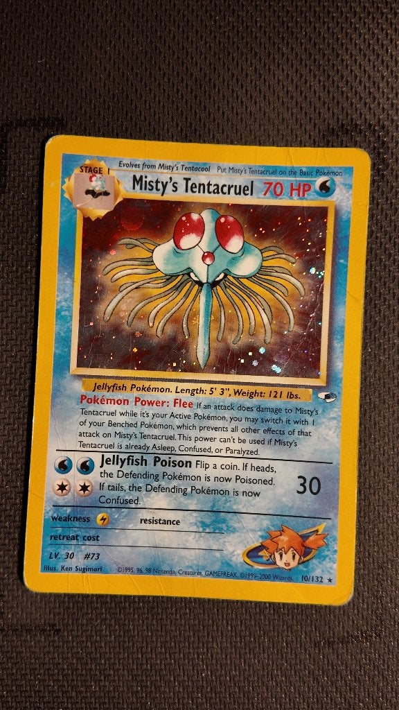 Misty's Tentacruel 10 Gym Heroes | Pokemon kaart, Ophalen, Losse kaart, Foil