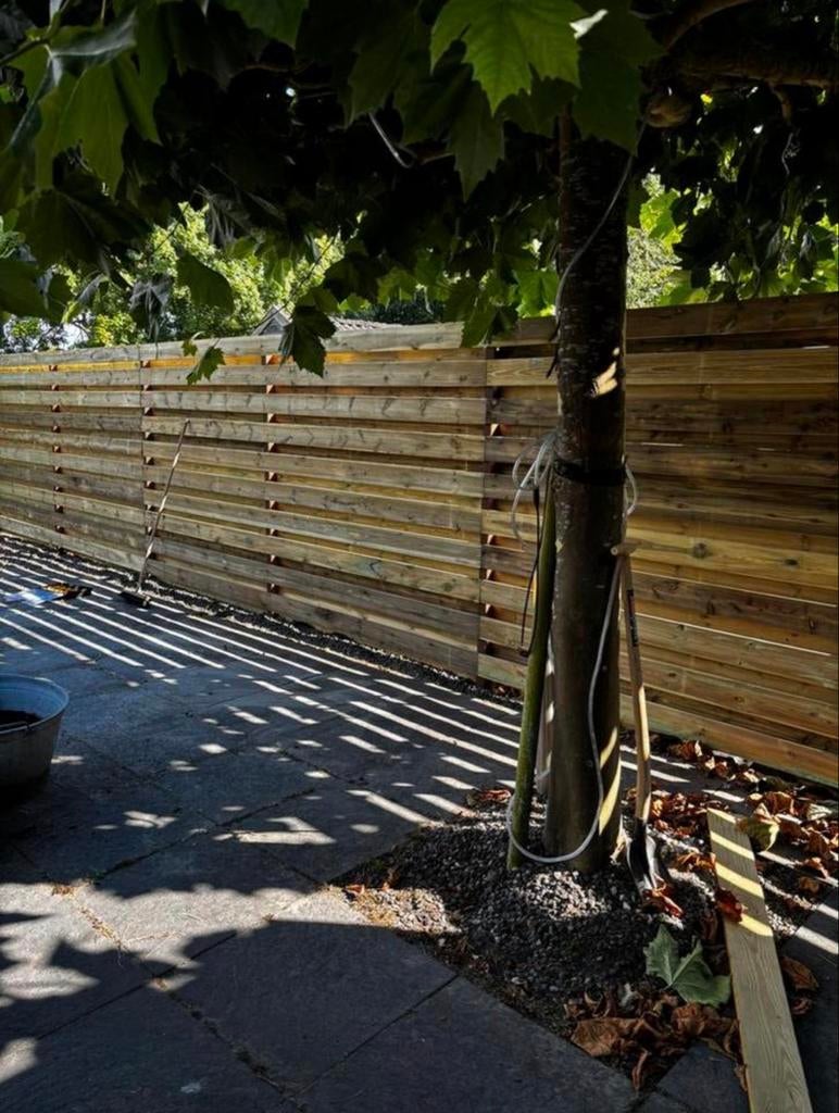 Schutting plaatsen - vanaf €95 per strekkende meter, Tuin en Terras, Schuttingen, 1 tot 2 meter, 6 meter of meer, Nieuw, Ophalen of Verzenden