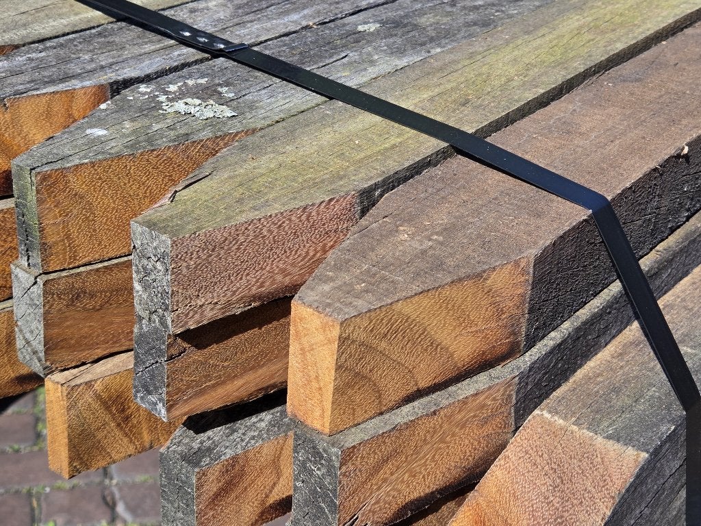 34 Hardhouten palen met punt 1.00 m lang - nr: HB56, Tuin en Terras, Palen, Balken en Planken, Ophalen, Palen, Nieuw, Hardhout
