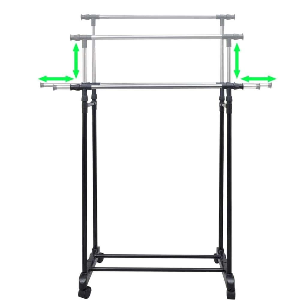 2x Kledingrek opbergrek kledingstang rolbaar GRATIS BEZORGD!, Verzenden, Nieuw, Nvt, Nvt