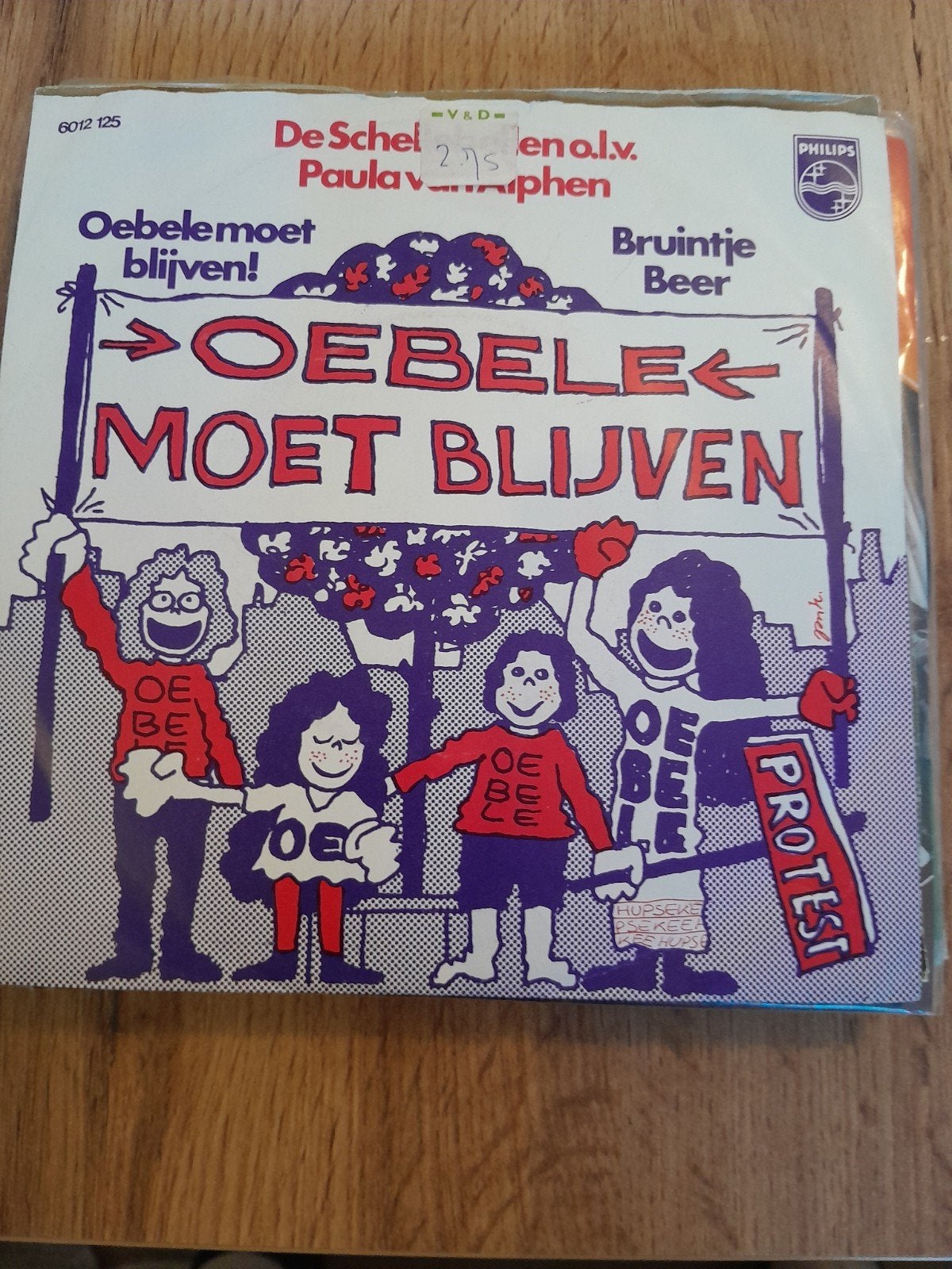 kinderkoor de schellebellen 7 inch oebele moet blijven, Ophalen of Verzenden, Zo goed als nieuw, Nederlandstalig