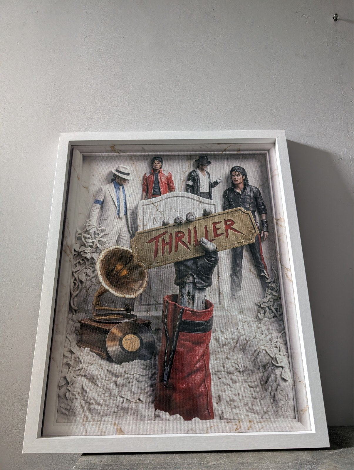 Michael Jackson Thriller Canvas Digitale Kunst door Makayhos, Verzamelen, Verzenden, Nieuw