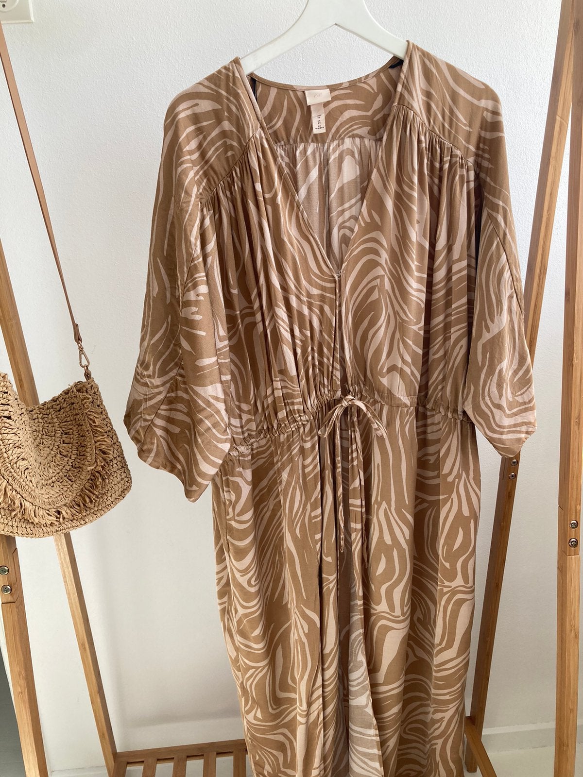 Strand Kimono beachwear ‘lange blouse’ XS 34 H&M pom chapot, H&M, Overige kleuren, Ophalen of Verzenden, Zo goed als nieuw