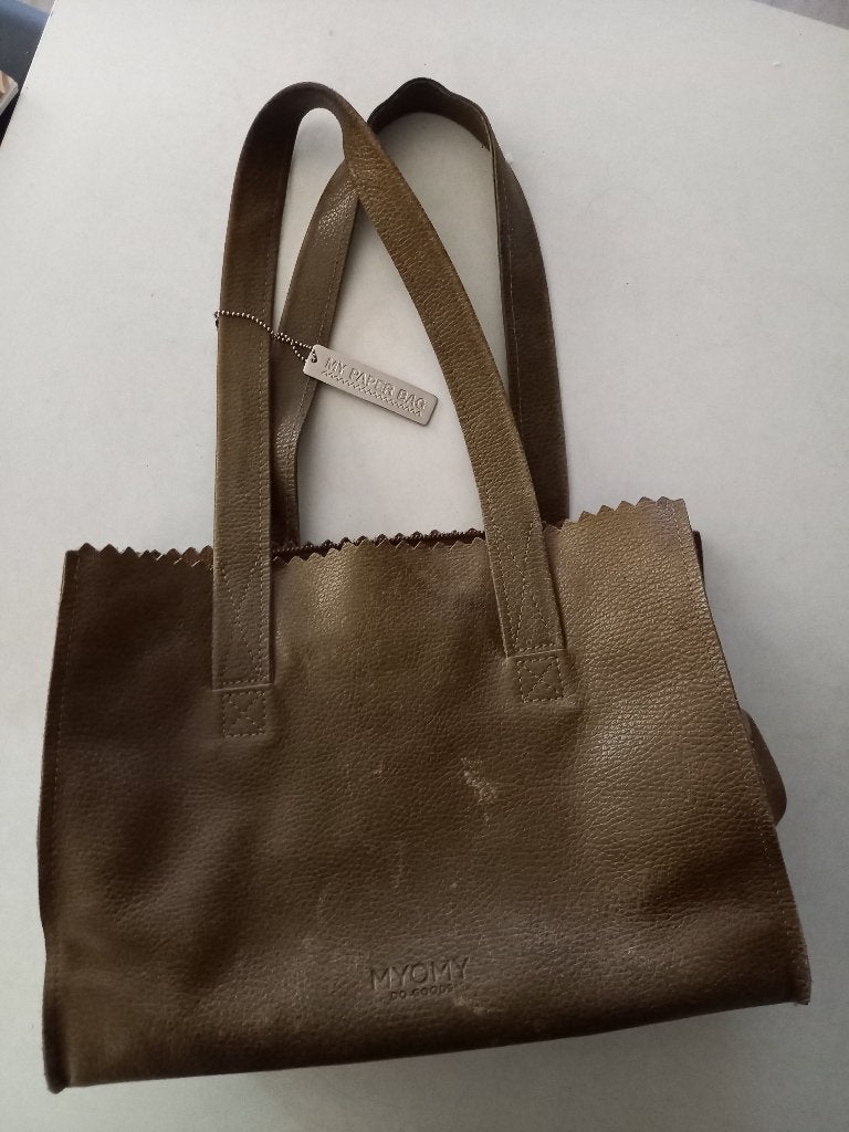 Groene Myomy Paper Bag / Paperbag, Ophalen of Verzenden, Gebruikt, Groen, Overige typen