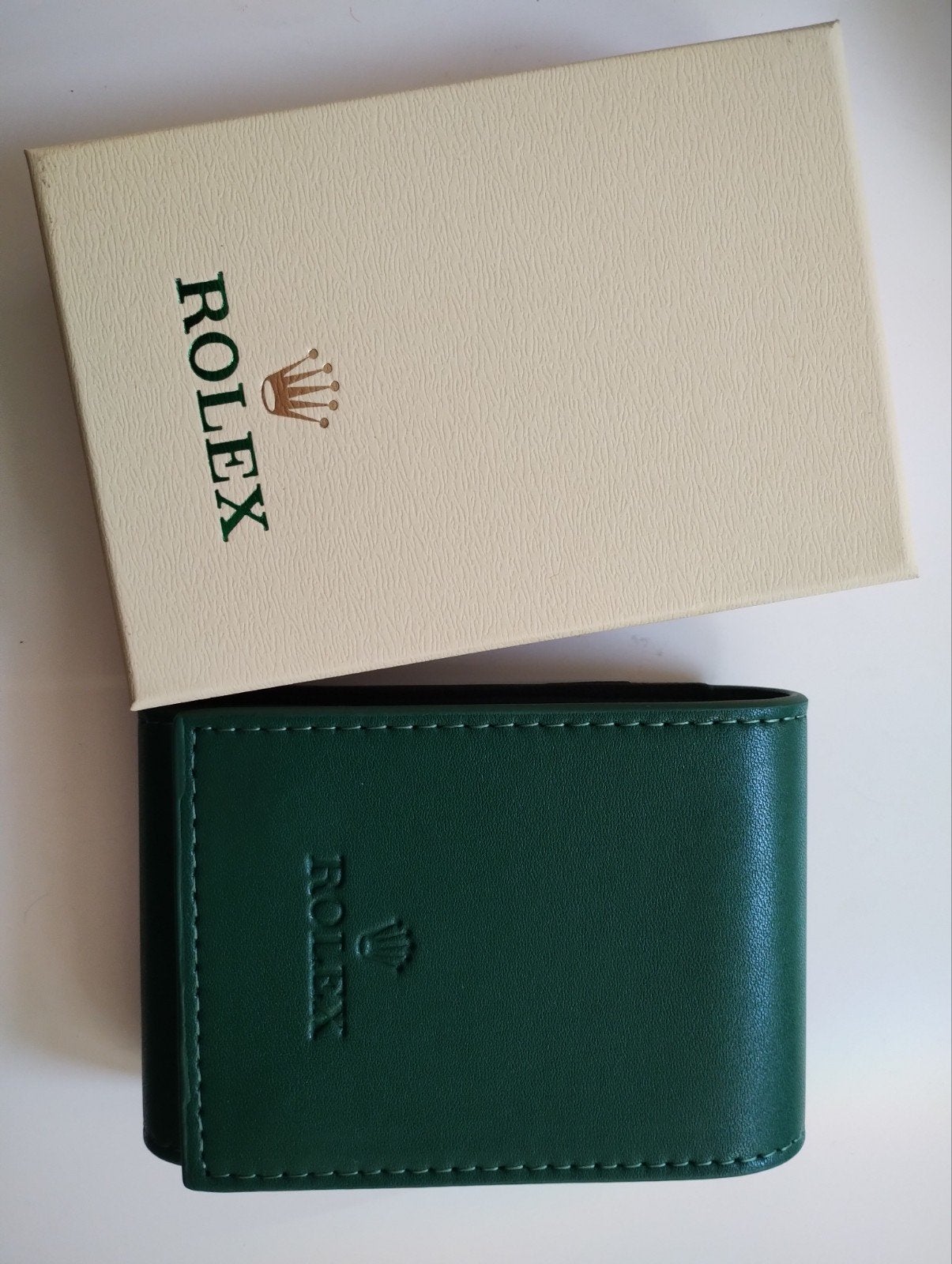 Rolex Groen Lederen Reisetui met Buitendoos, Ophalen of Verzenden, Nieuw