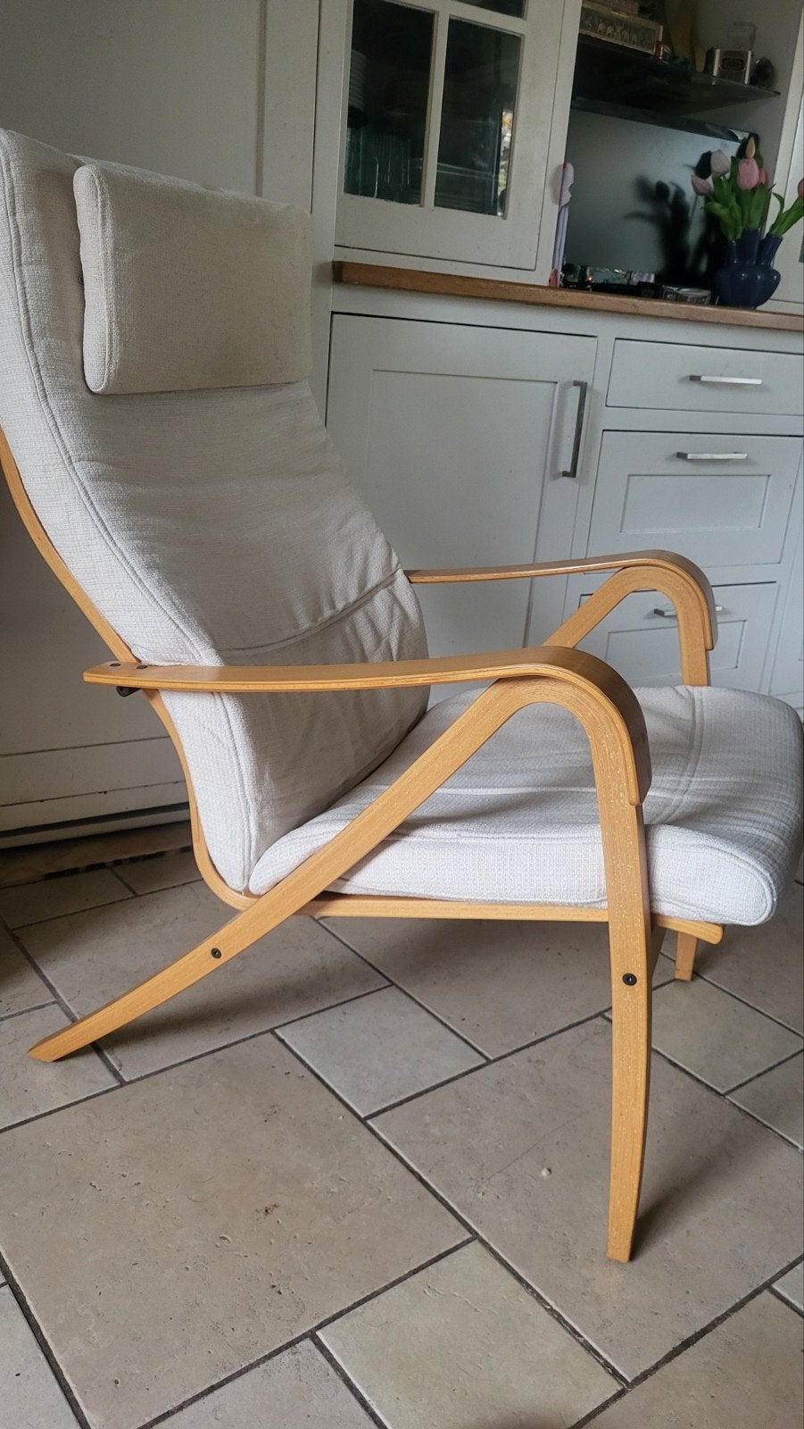 Vintage Lounge Chair Van Simo Heikillä Voor IKEA, Jaren 90, Ophalen, Hout, Gebruikt, 75 tot 100 cm