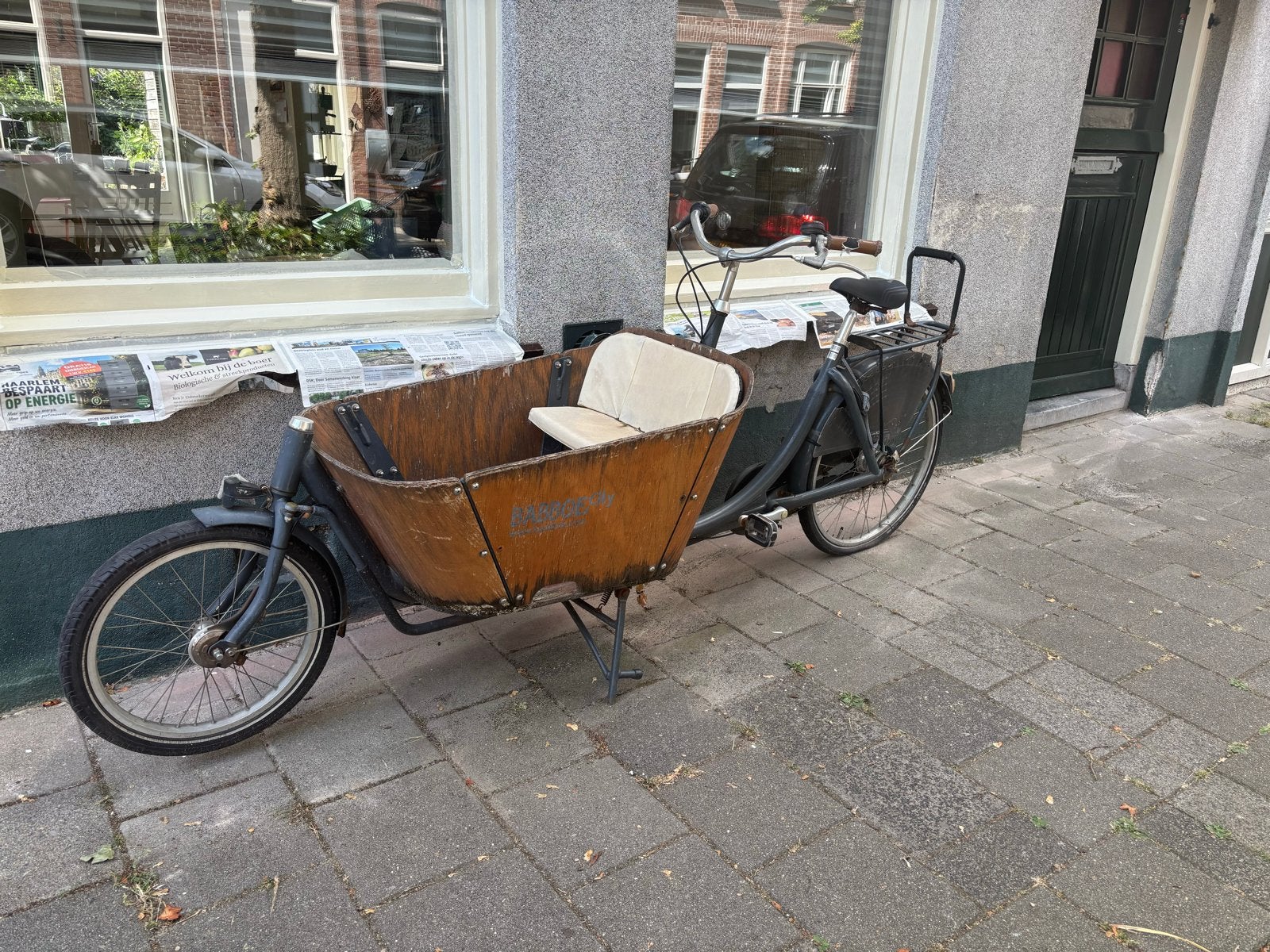 Babboe City bakfiets opknapper - eventueel voor onderdelen, Gebruikt, Goederen, Trommelrem, Ophalen