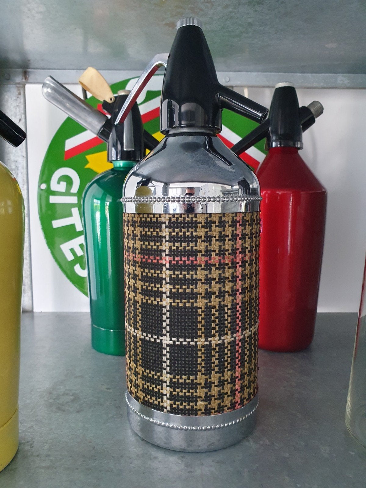 Zeer zeldzame antieke Art Deco Auto Siphon Paris Burberry, Ophalen of Verzenden