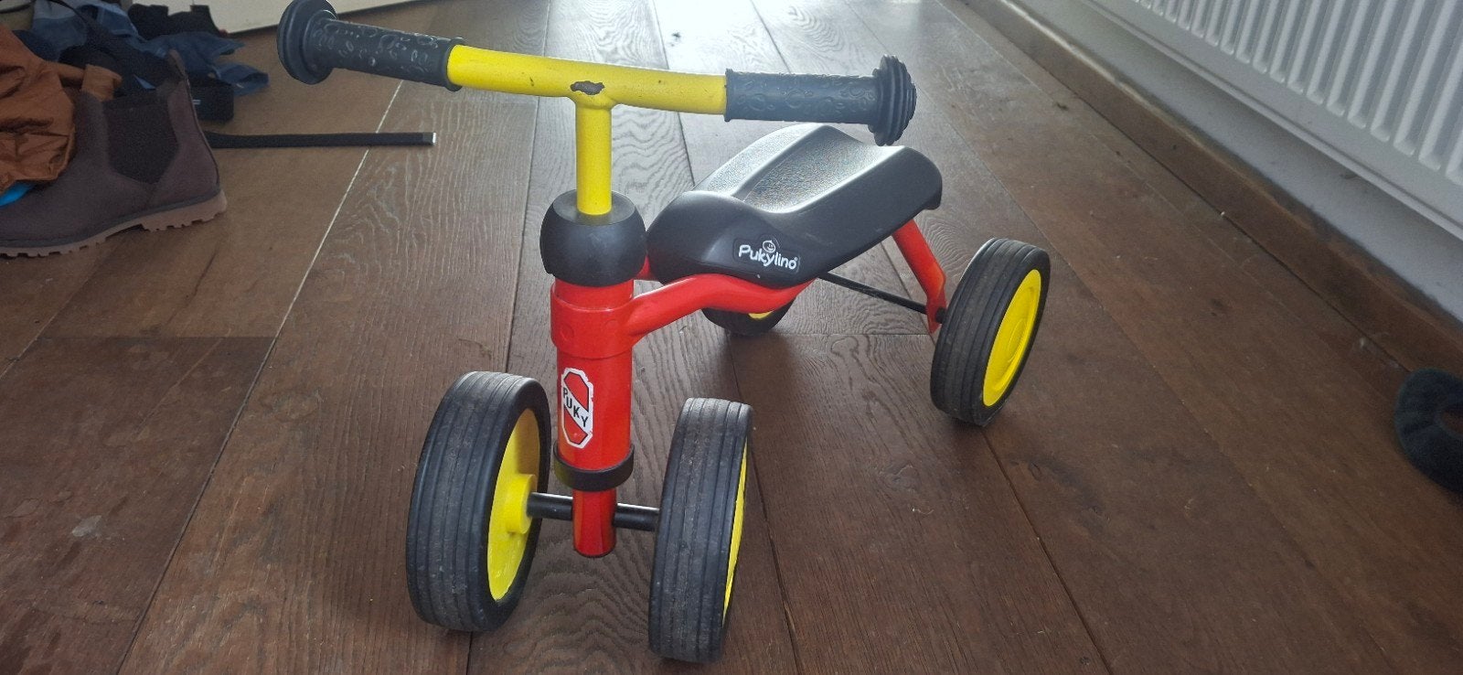Puky Pukylino loopfiets rood/geel - Zo goed als nieuw, Ophalen, Zo goed als nieuw, Minder dan 16 inch, Puky