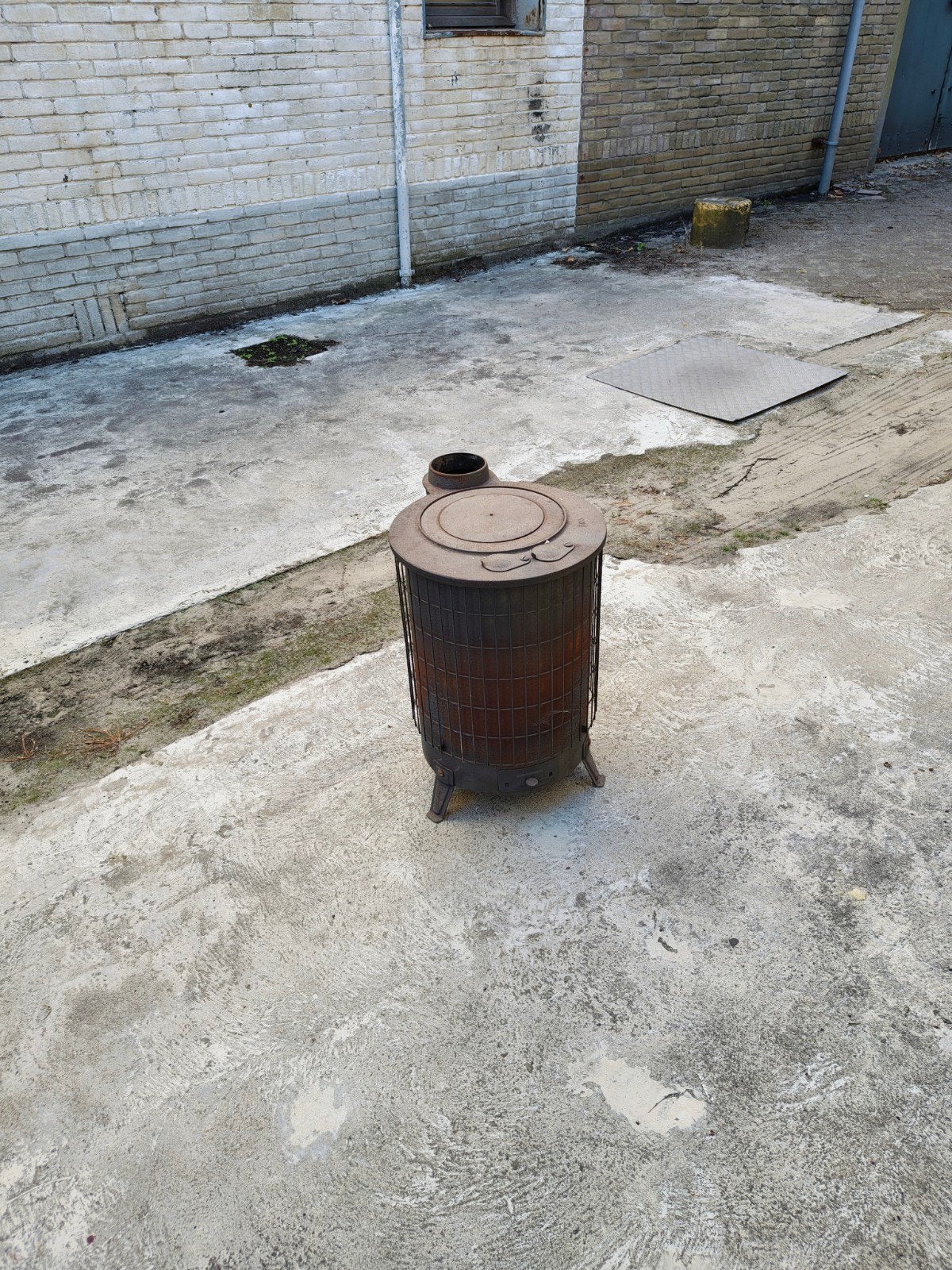 Allesbrander houtkachel werkplaatskachel haard, Huis en Inrichting, Kachels, Gebruikt, Houtkachel, Ophalen of Verzenden, Vrijstaand
