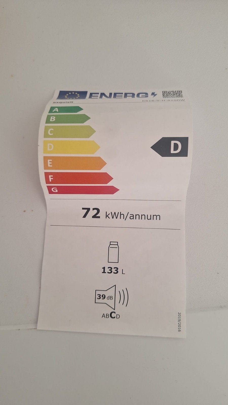 Exquisit Koelkast - Compact en Energiezuinig (133L), Witgoed en Apparatuur, 85 tot 120 cm, Zonder vriesvak, 100 tot 150 liter