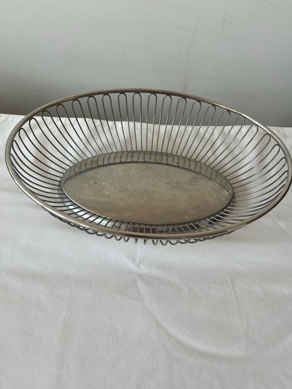 Alessi Inox 18/10 Ovale Fruitschaal/Broodschaal, Gebruikt, Schaal, Ophalen of Verzenden, Metaal