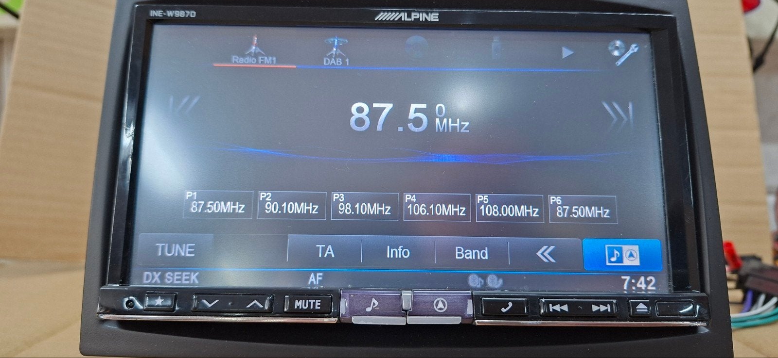Alpine INE-W987D dubbeldin radio, Ophalen of Verzenden, Gebruikt
