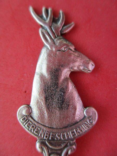 (A2788)  Dierenbescherming Hert, Verzamelen, Ophalen of Verzenden, Gebruikt, Overige materialen, Bestek