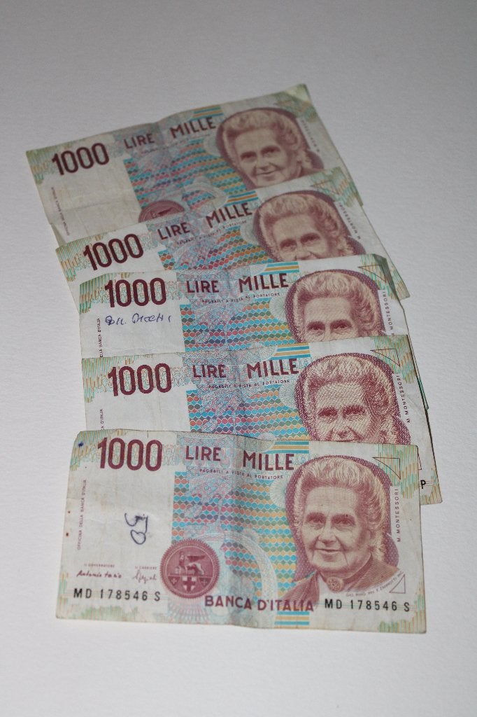 Bankbiljetten Italië 5x 1000 Lire, Postzegels en Munten, Ophalen, Italië, Los biljet