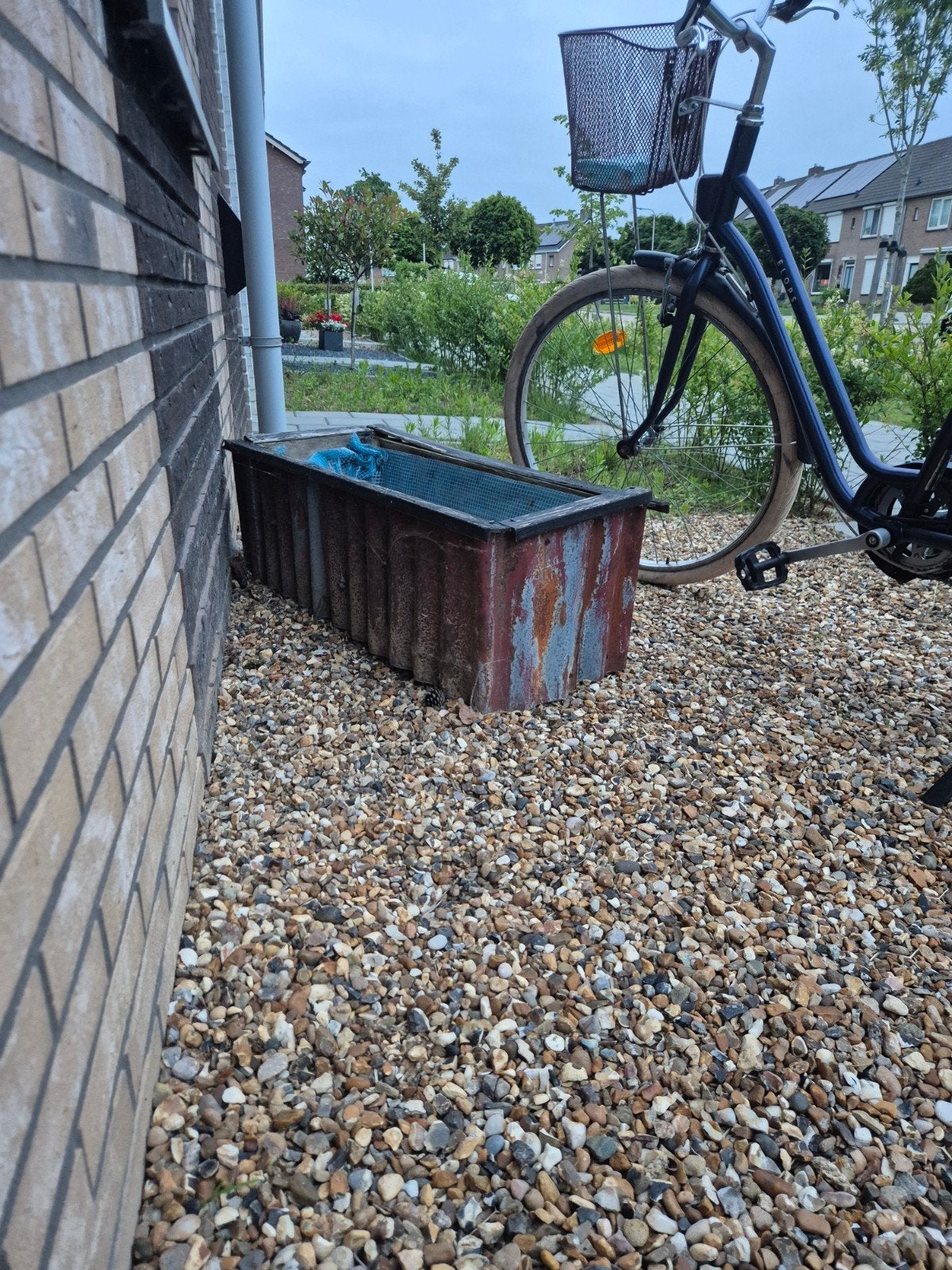 Grote plantenbak bloembak golfplaten moestuin bak, Tuin en Terras, Ophalen of Verzenden, Rechthoekig, Hout, 60 cm of meer