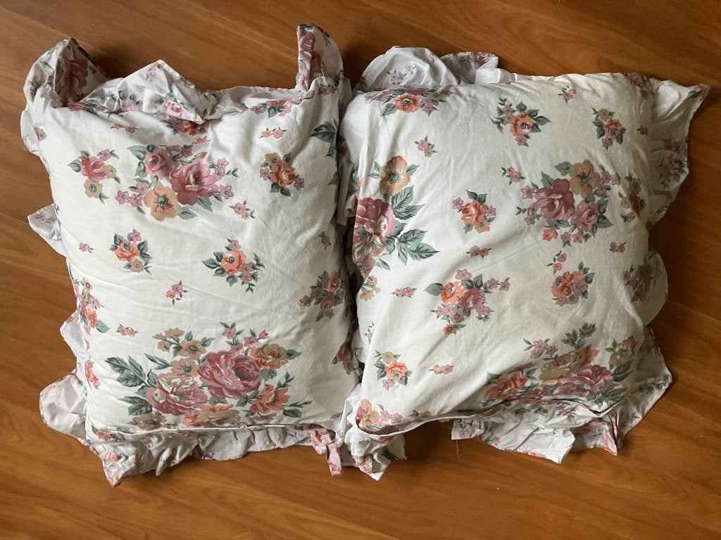 2 kussens met slopen (55x60cm), Ophalen of Verzenden, Zo goed als nieuw, Vierkant