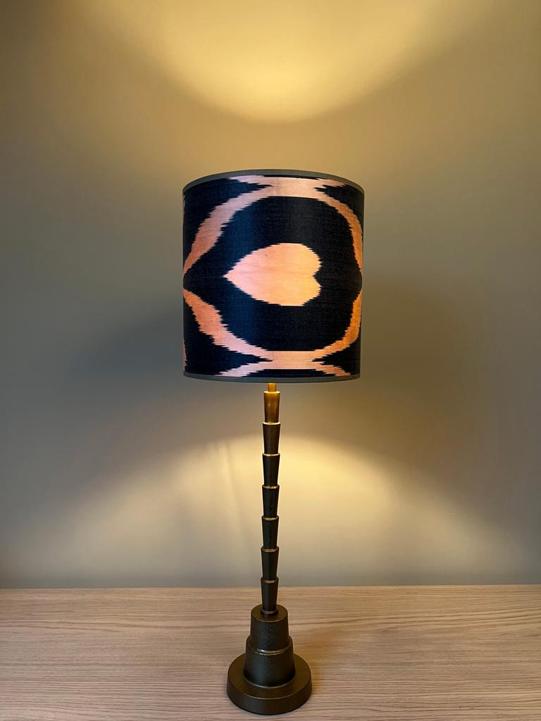 Zwart gouden lampenkap - 25x25cm - Atelier Rondé, Zwart, Rond, Nieuw, Ophalen of Verzenden