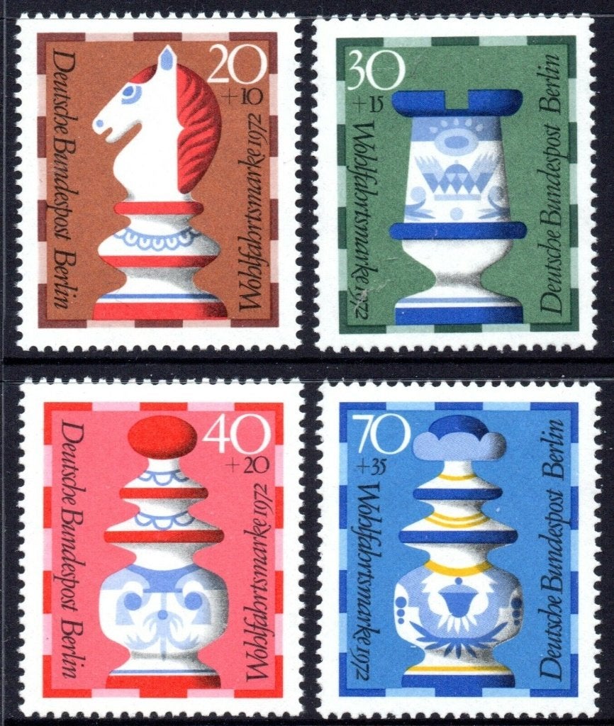 BERLIJN 1972 Schaakstukken, Michel: 435-38, Postfris., Postzegels en Munten, Verzenden, BRD, Postfris