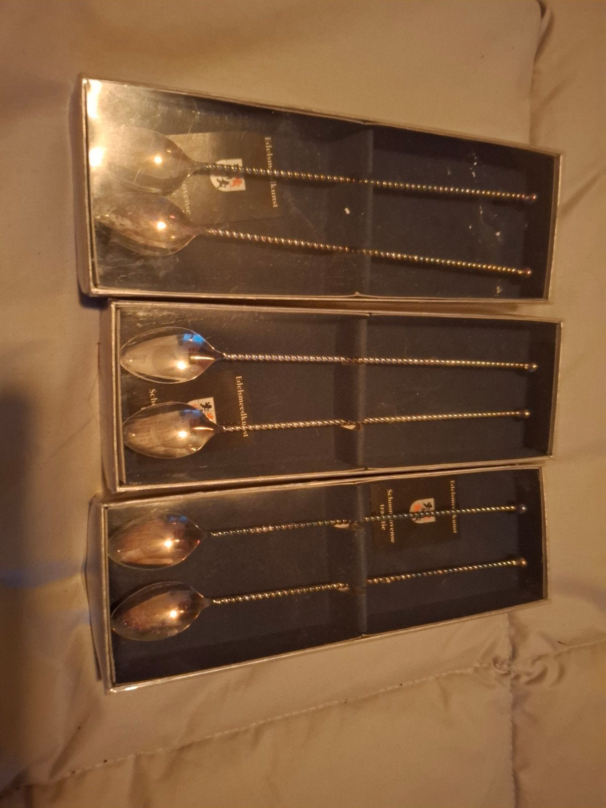 Vintage verzilverde stijlappel lepeltjes - Kempen & Begeer, Ophalen of Verzenden