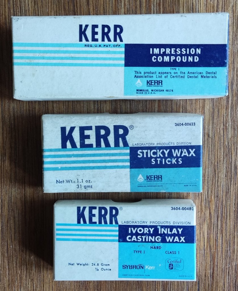 KERR impression compound/sticky wax/ivory inlay, Ophalen of Verzenden, Zo goed als nieuw