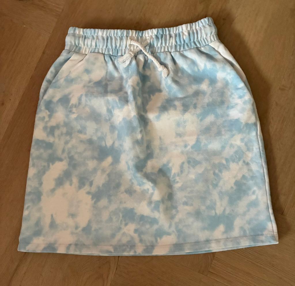 Blauw / wit Tie - Dye zomer rokje mt 32 - 34 PRIMARK, Ophalen, Primark, Wit, Zo goed als nieuw