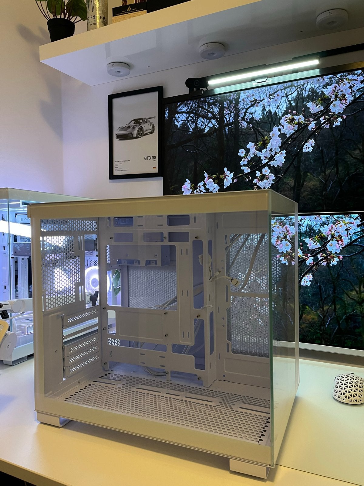 Zo goed als nieuwe witte PC case met glazen zijpaneel, Ophalen, Zo goed als nieuw