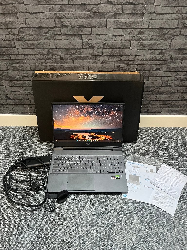 HP Victus 16 – Ryzen 5 – GTX 1650 – 512GB, Met videokaart, Qwerty, 8 GB, Zo goed als nieuw