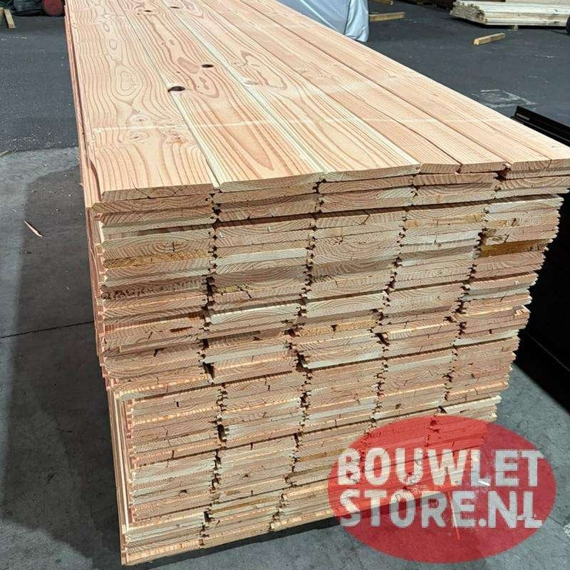 Douglasplanken GG delen geschaafd & geploegd met vellingkant, Minder dan 25 mm, Nieuw, Ophalen of Verzenden, Plank