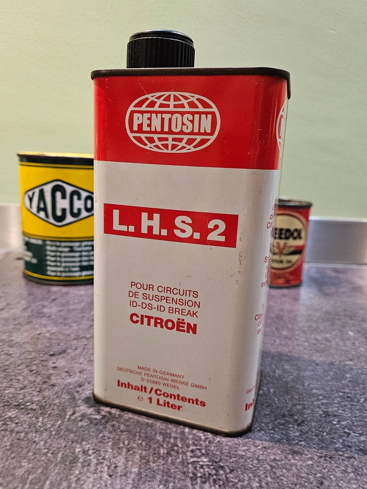 Citroën Olieblik Pentosin L.H.S. 2 Olieblik 1 Liter, Verzamelen, Ophalen of Verzenden, Gebruikt, Overige