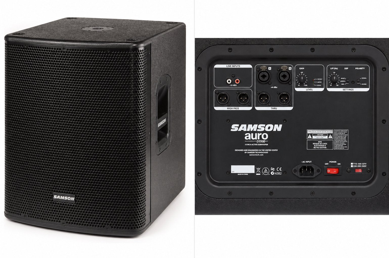Samson Auro D1500 – Actieve 15” Subwoofer – 1000W, Ophalen, Zo goed als nieuw, 1000 watt of meer