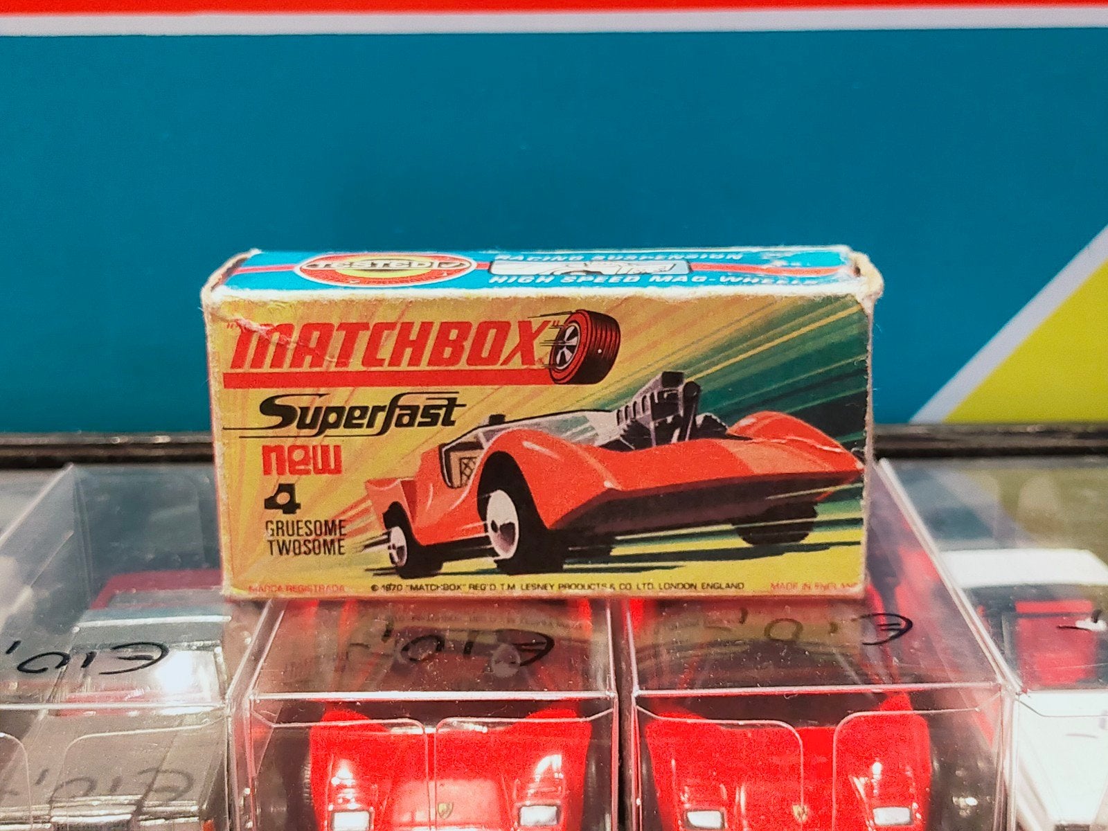 Matchbox Superfast 4 Gruesome Twosome met doosje, Ophalen of Verzenden, Nieuw, Auto, Matchbox