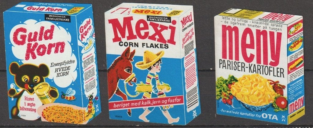 Denemarken cinderella's reclame OTA corn flakes, Ophalen of Verzenden, Denemarken, Postfris