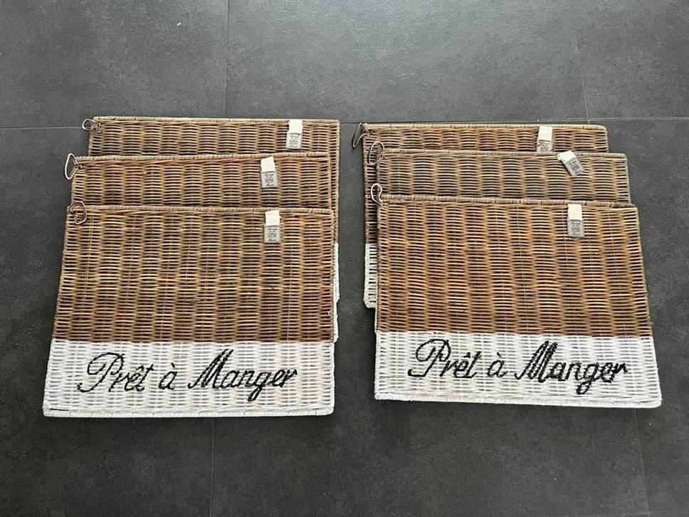 Riviera maison placemats (6 stuks), Overige typen, Ophalen of Verzenden, Natuurlijk materiaal, Zo goed als nieuw