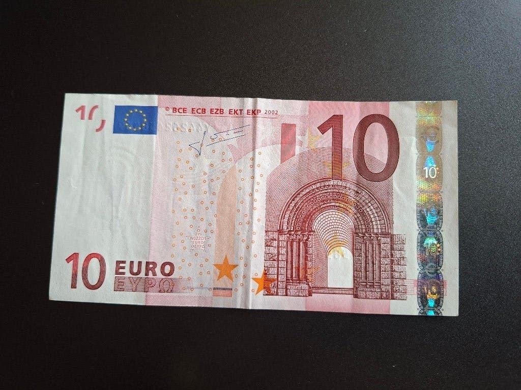 2002 Griekenland 10 euro oude serie Trichet code N022D1, Postzegels en Munten, Bankbiljetten | Europa | Eurobiljetten, Verzenden