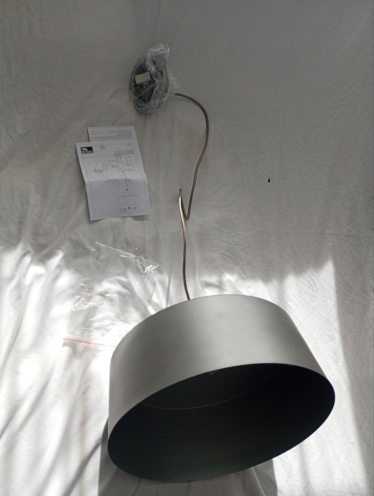 2 x Brilliant Nana hanglamp - Grijs - Nieuw in doos, Nieuw, Metaal, Modern, E27 (groot)