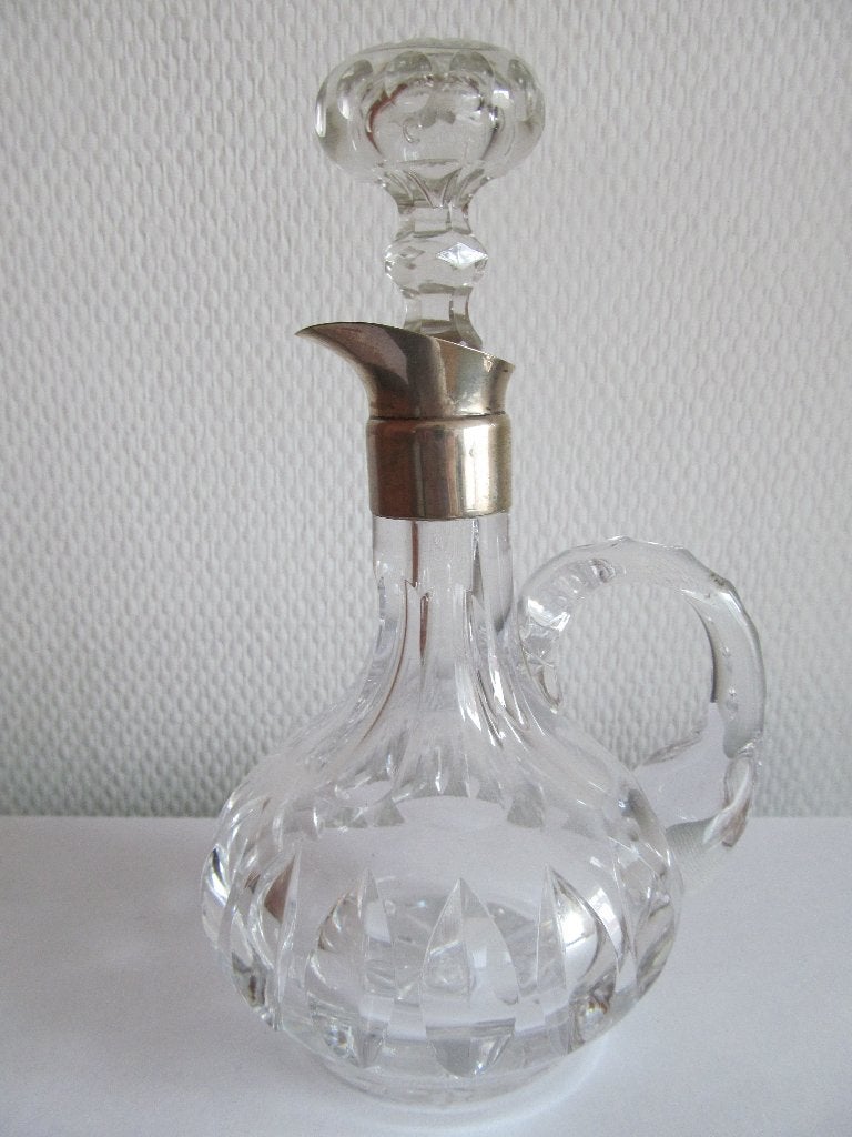 Antiek kristal likeurkaraf Wilkens & Söhne Zilver 835,17 cm, Ophalen