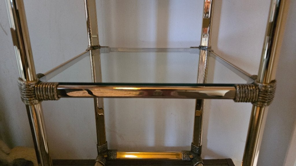 Foto 5 van Bijzettafel/Etagiere🦚Goud Vintage🦚24 krt Verguld