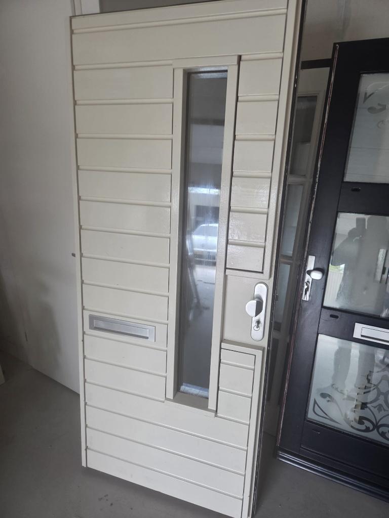 Houten Paneelvoordeur, Ophalen, Gebruikt, 120 cm of meer, Buitendeur